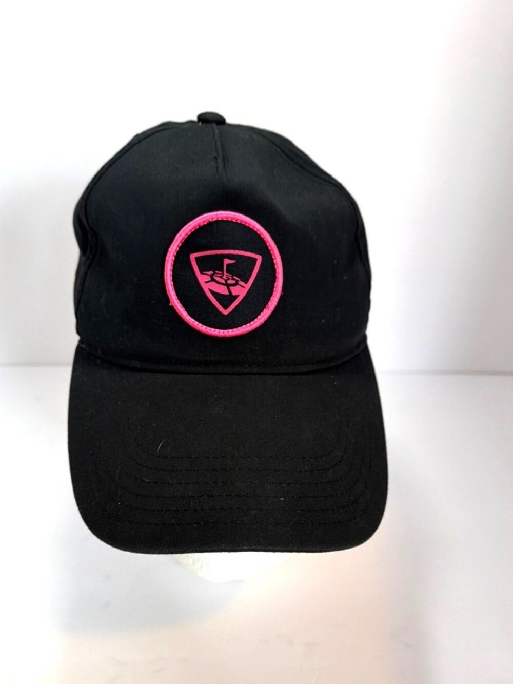 Callaway Black Adjustable Cotton-Blend‎ Cap With Pink Logo Design For Golfers